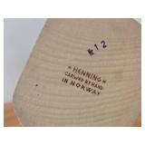 Vintage Authentic Norwegian Folk Art Girl with Horn theme Hand-carved Handpainted Wooden Figurine by Henning (1970's) (Norway)