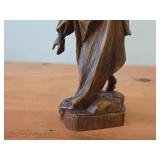 Vintage Medieval Musician theme Hand-carved Wooden Figurine