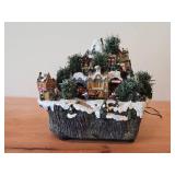 Fiber Optic Holiday Christmas Village with Moving Train and Music