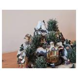 Fiber Optic Holiday Christmas Village with Moving Train and Music