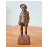 Vintage Old Man theme by Paul E. Caron Authentic Wood Folk Art Sculpture (1960's) Canada