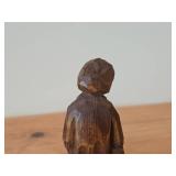 Vintage Old Man theme by Paul E. Caron Authentic Wood Folk Art Sculpture (1960's) Canada