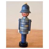Vintage 1950's/1960's British Police Officer (Bobby) theme Handpainted Wooden Stacking Toy