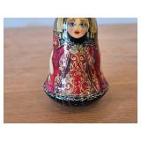Vintage Handpainted Russian Matryoshka Roly-Poly Musical Wobbling Doll