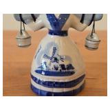 Vintage Water Boy theme Ceramic Figurine Set of 2 / Delft style