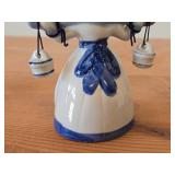 Vintage Water Boy theme Ceramic Figurine Set of 2 / Delft style