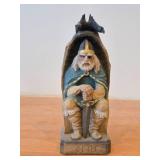 Vintage Norse God Odin theme Authentic Handcarved Hand-painted Wooden Figurine by Henning Engelson (Norway)