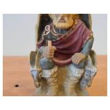 Vintage Norse God Tor theme Authentic Handcarved Hand-painted Wooden Figurine by Henning Engelson (Norway)