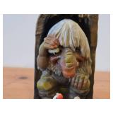 Vintage Norwegian Dovregubben Mountain King Troll theme Authentic Handcrafted Hand carved Wooden Sculpture by Henning Engelson (Norway)