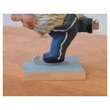 Vintage Norwegian Troll Ice Skater theme Authentic Handcrafted Hand carved Wooden Figurine by Henning Engelson (Norway)