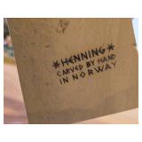 Vintage Norwegian Troll Ice Skater theme Authentic Handcrafted Hand carved Wooden Figurine by Henning Engelson (Norway)