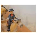 Complete Collection of 11 Authentic Hand Carved Handpainted Wooden Figurines os Traditional Norwegian Wedding Entourage on Horseback by Henning Engelsen of Norway