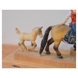 Complete Collection of 11 Authentic Hand Carved Handpainted Wooden Figurines os Traditional Norwegian Wedding Entourage on Horseback by Henning Engelsen of Norway