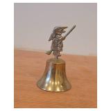 Vintage Witch Riding a Broomstick theme Brass Bell