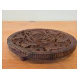Hand Carved Rosewood Trivet (India) #283