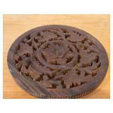 Hand Carved Rosewood Trivet (India) #283