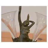 Art Nouvean Figural Vase Set