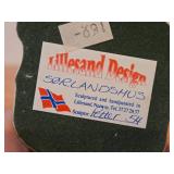 Hand Sculpted and Hand-painted Cottage Figurine Set of 3 - Sorlandshus by Petter - Lillesand Design (1992) (Lilliesand Norway)