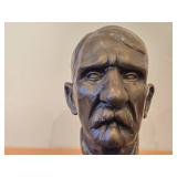 Bronzed Metal Portrait Bust Sculpture of Hans von Armin
