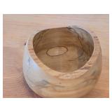 Handcrafted Wooden Bowl likely made from spotted beech or maple wood