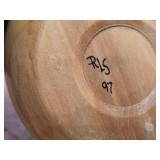 Handcrafted Wooden Bowl likely made from spotted beech or maple wood