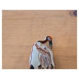 Crowned Crane Brooch - Hand Embroidered