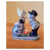 Vintage Holland Boy and Girl Kissing theme Ceramic Figurine
