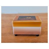 Vintage Kitten theme Send In The Clowns Varnished Glaze Finish Wood Music Box by Reuge (Swiss)