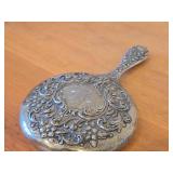 Vintage Sterling Silver Hand Mirror (Late 19th/Early 20th Century)