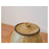 Handcrafted Stoneware Pottery Jar with Lid