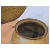 Handcrafted Stoneware Pottery Jar with Lid