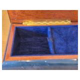 Vintage Water Music Laquer Finish Inlaid Wood Music Box by Splendid (New York)