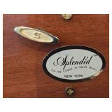 Vintage Water Music Laquer Finish Inlaid Wood Music Box by Splendid (New York)