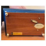 Vintage Water Music Laquer Finish Inlaid Wood Music Box by Splendid (New York)