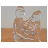 Vintage Swedish Glass Sculpture / Modern Folk style