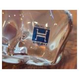 Lot of (2) Polar Bear theme Clear Crystal Figurines by Hadeland Glasswerk (Norway)