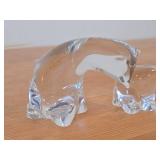 Lot of (2) Polar Bear theme Clear Crystal Figurines