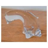 Lot of (2) Polar Bear theme Clear Crystal Figurines