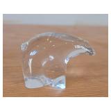Lot of (2) Polar Bear theme Clear Crystal Figurines