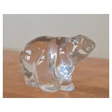 Lot of (1) Polar Bear theme Clear Crystal Figurine by Hadeland Glasswerk (Norway)