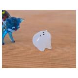 Lot of (2) Glass Art - Blown Glass Cat and Glass Polar Bear