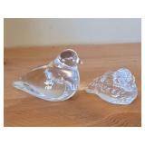 Lot of (2) Bird theme Crystal Figurines