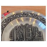 7 1/2' Christmas theme Pewter Collector's Plate by Astri Holthe (1983) (Norway)