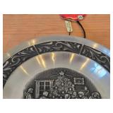 7 1/2' Christmas theme Pewter Collector's Plate by Astri Holthe (1984) (Norway)