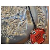 7 1/2' Christmas theme Pewter Collector's Plate by Astri Holthe (1984) (Norway)