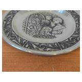 7 1/2' Christmas theme Pewter Collector's Plate by Astri Holthe (1991) (Norway)