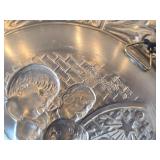 7 1/2' Christmas theme Pewter Collector's Plate by Astri Holthe (1991) (Norway)