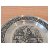7 1/2' Christmas theme Pewter Collector's Plate by Astri Holthe (1992) (Norway)