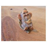 Vintage Little Folks of the Salvans Collection Gnome theme Little Folks of the Salvans The Happy One Hand Carved Wood Figurine by Anri (Italy)