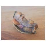 Vintage Little Folks of the Salvans Collection Gnome theme Little Folks of the Salvans The Happy One Hand Carved Wood Figurine by Anri (Italy)